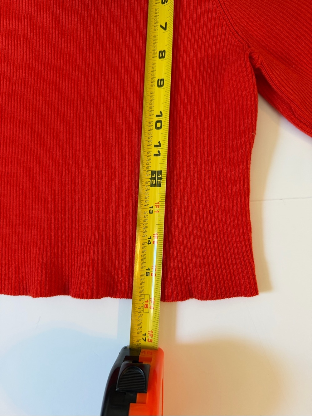 H&M Red Ribbed Mock-Neck Cropped Sweater - Picture 5 of 5